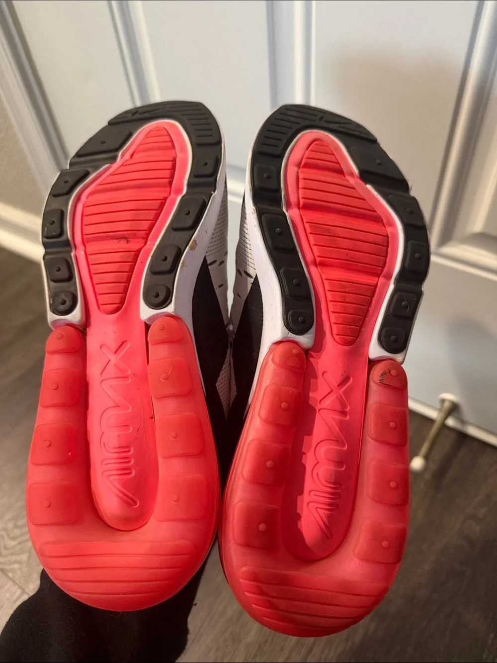 Nike Air Max 270 Cream White with Black and Red Accents